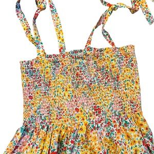 J. Crew Floral Yellow Tank Top